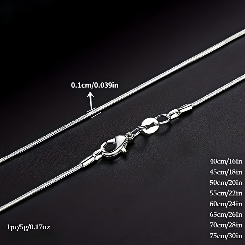 2pcs Anti-Allergy Silver Plated Snake Bone Chain Necklace Set